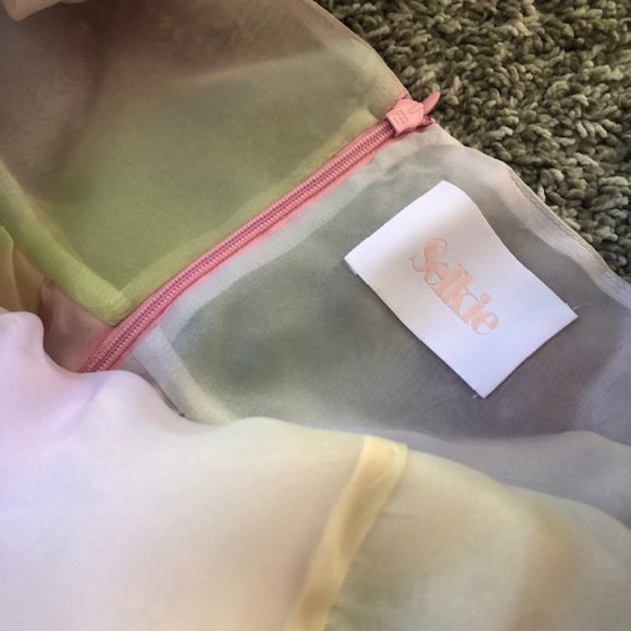 Selkie The Rainbow French Puff Midi Dress - Picture 7 of 12